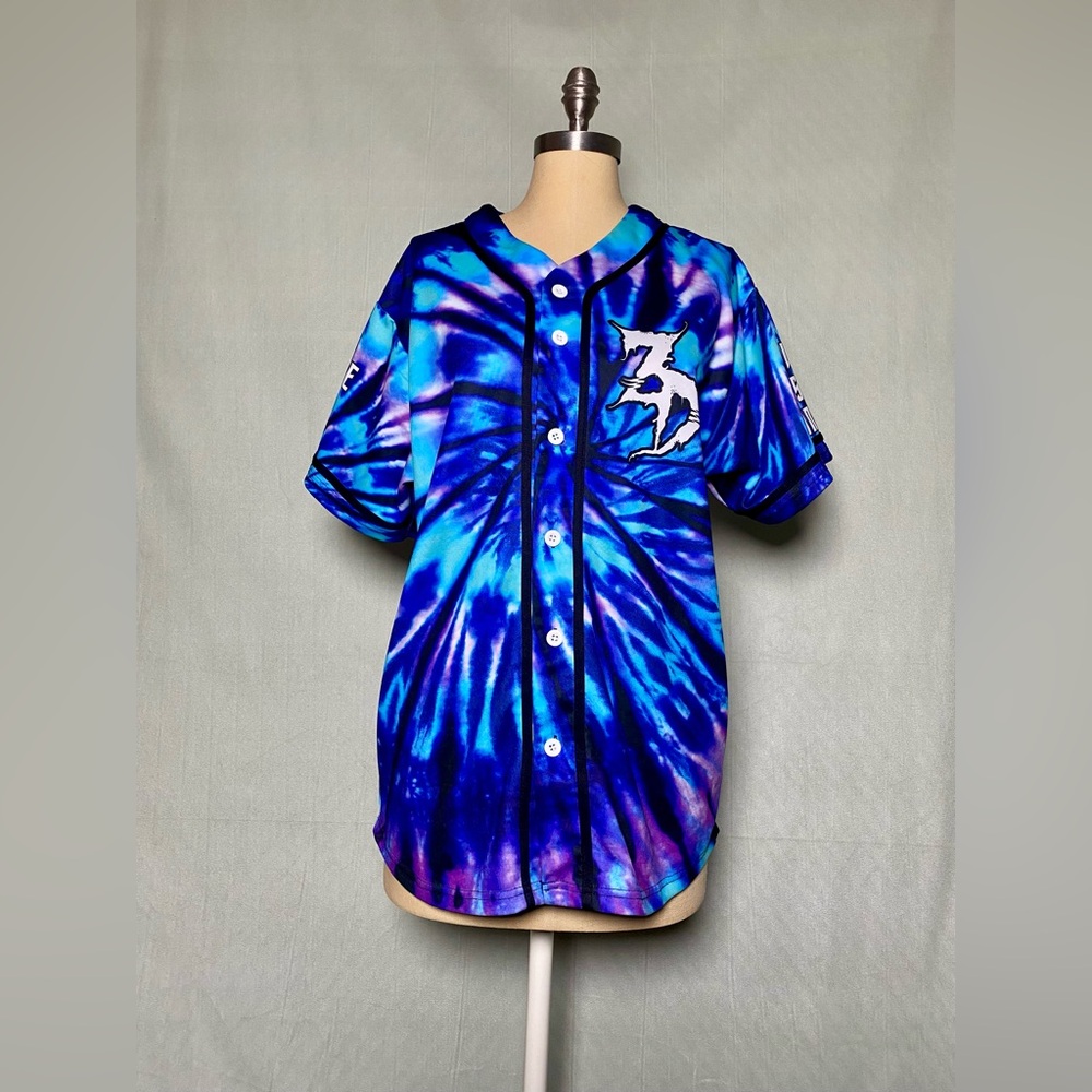 Blue Zeds Dead Rudeboy Tie-Dye Baseball Jersey
